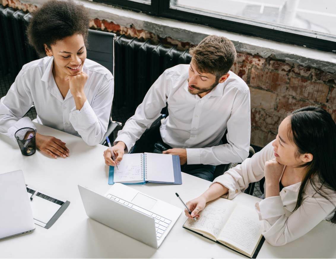 group of people working together