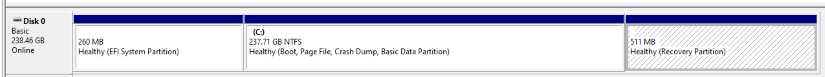 SSD Partitions Before Migration