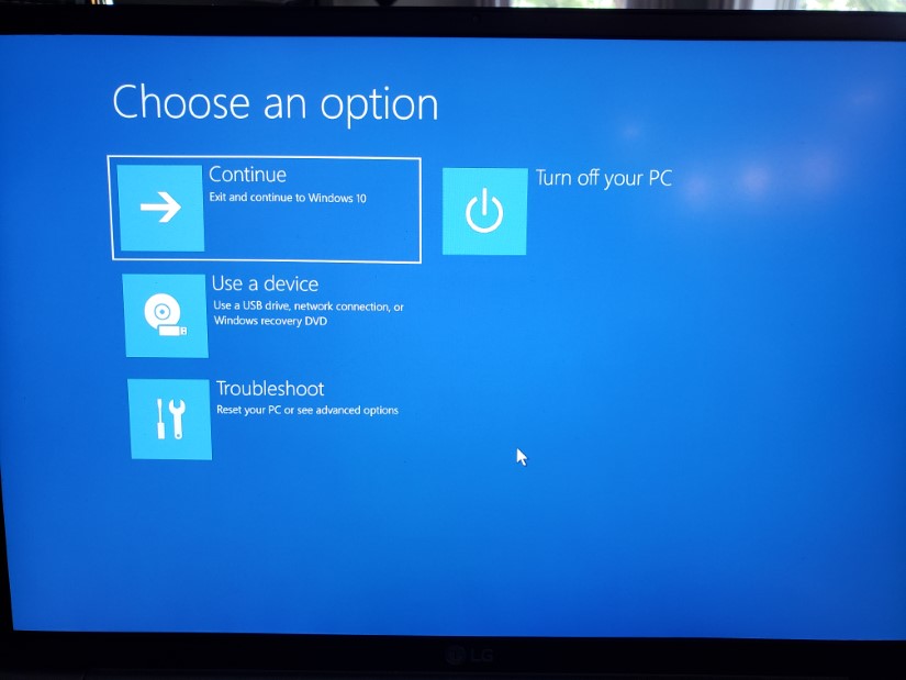 Windows 10 boot menu